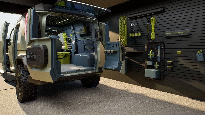 The interiors of the Kia PV5 WKNDR CONCEPT