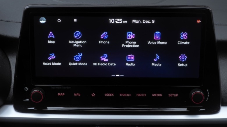 Infotainment touchscreen