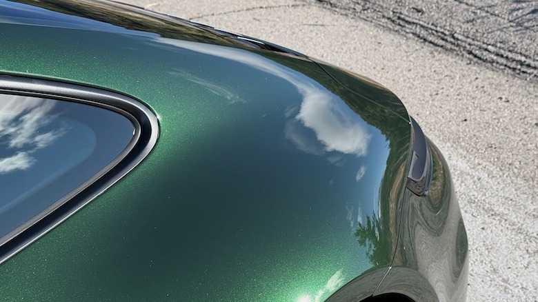 2026 Porsche 911 Carrera 4S Oak Green Paint close up