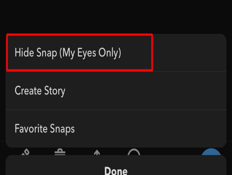 Snapchat hide snap option