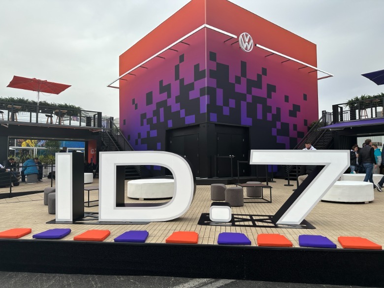 ID.7 logo on a stage