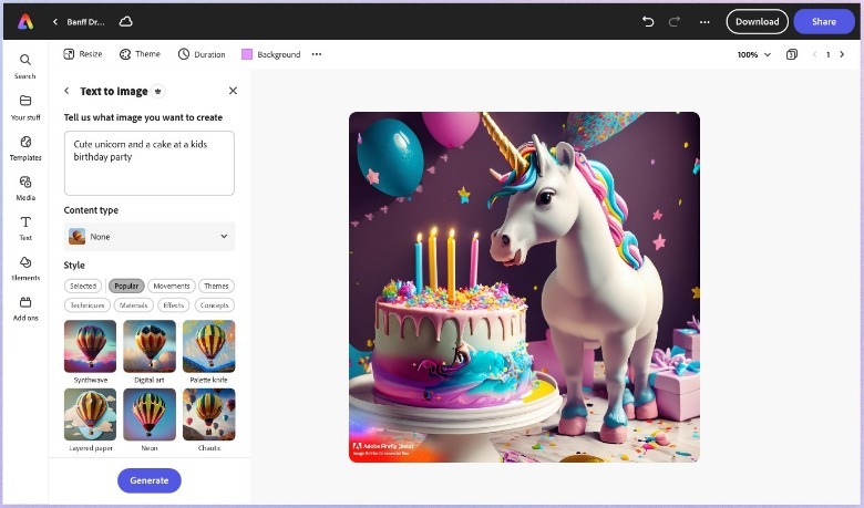 Adobe Firefly in Google Bard