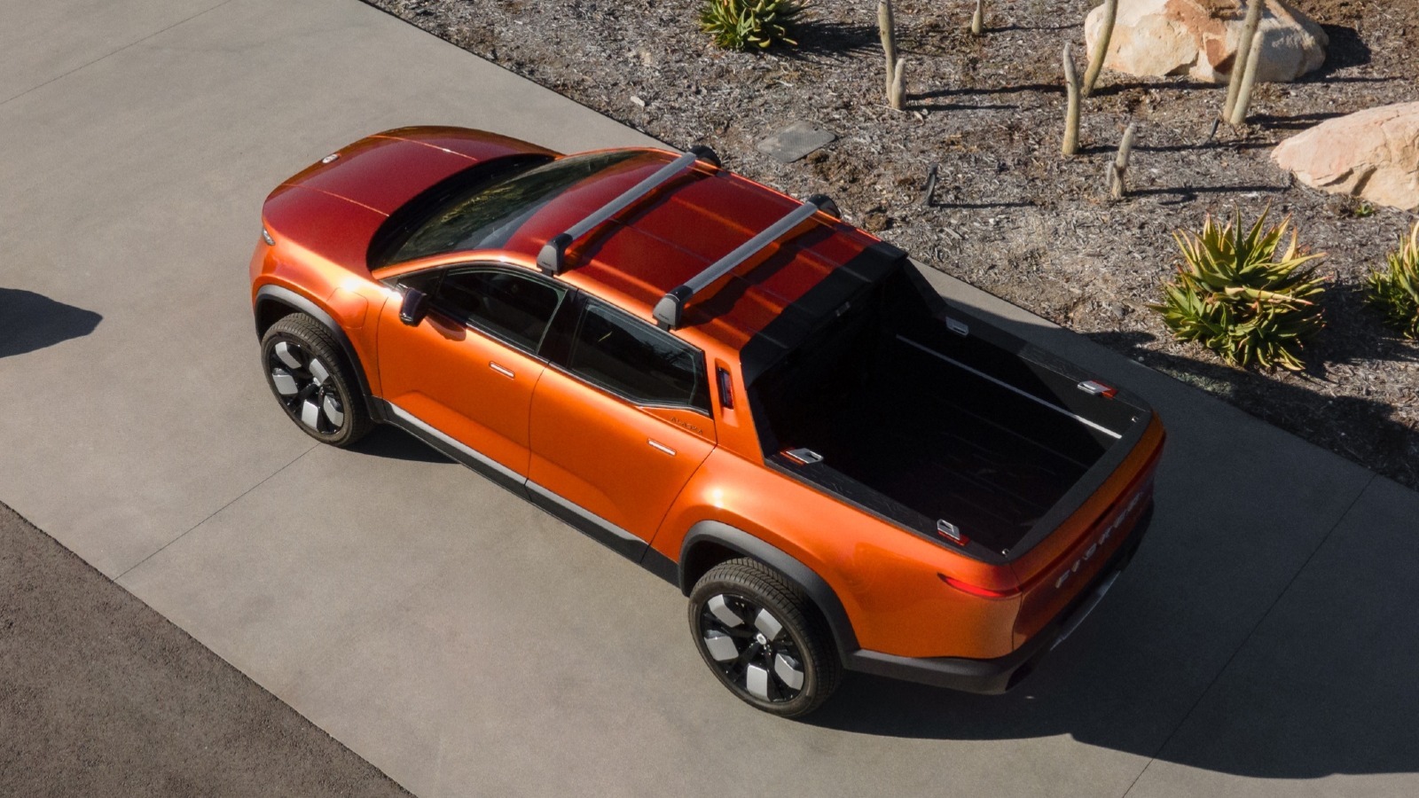 Fisker Alaska orange truck