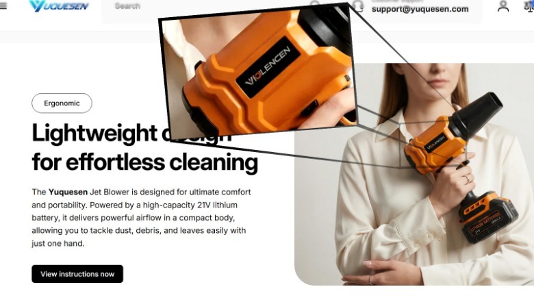 Screenshot from Yuquesen website