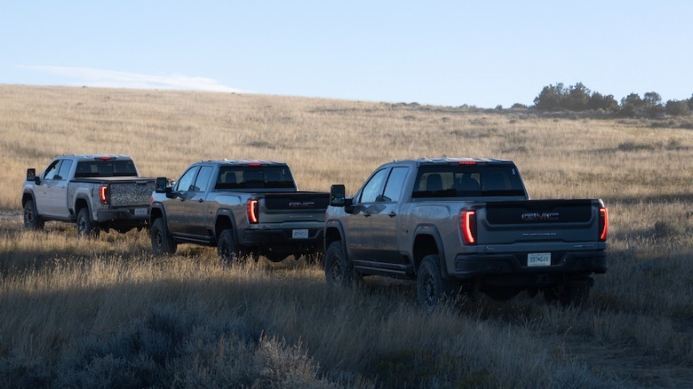 GMC Sierra HD AT4X AEV truck convoy