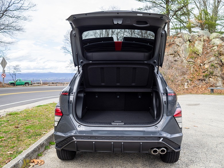 2024 Hyundai Kona N Line rear hatch and cargo area