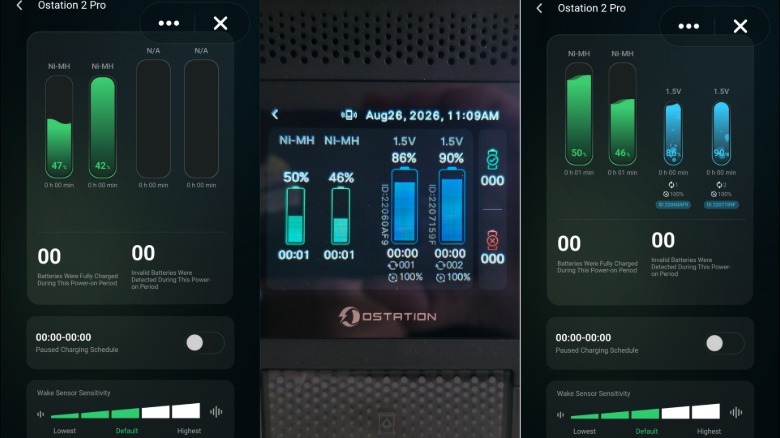 Olight's app screen surrounding the touchscreen on the Ostation Pro 2