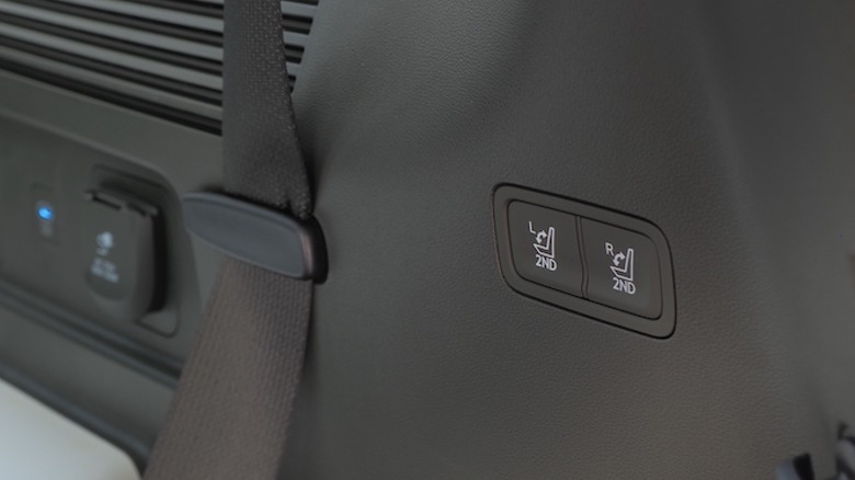 Rear seat release buttons