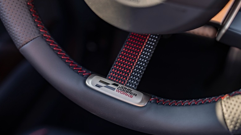 JCW steering wheel detail