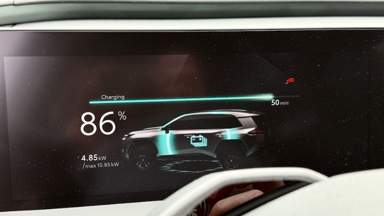 2026 Toyota RAV4 Woodland PHEV charging screen