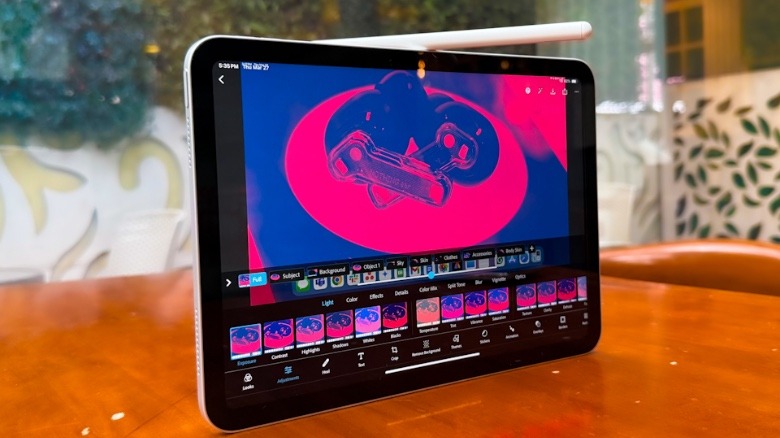 Image editing on iPad.