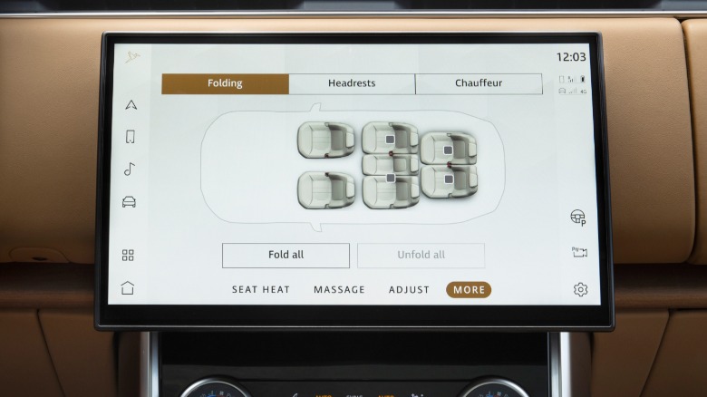 7-seat Range Rover controls