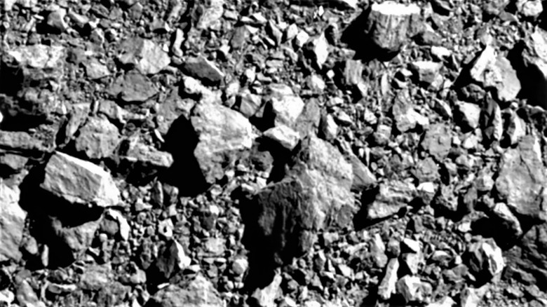 Close-up of asteroid Dimorphos taken by NASA DART spacecraft before impact