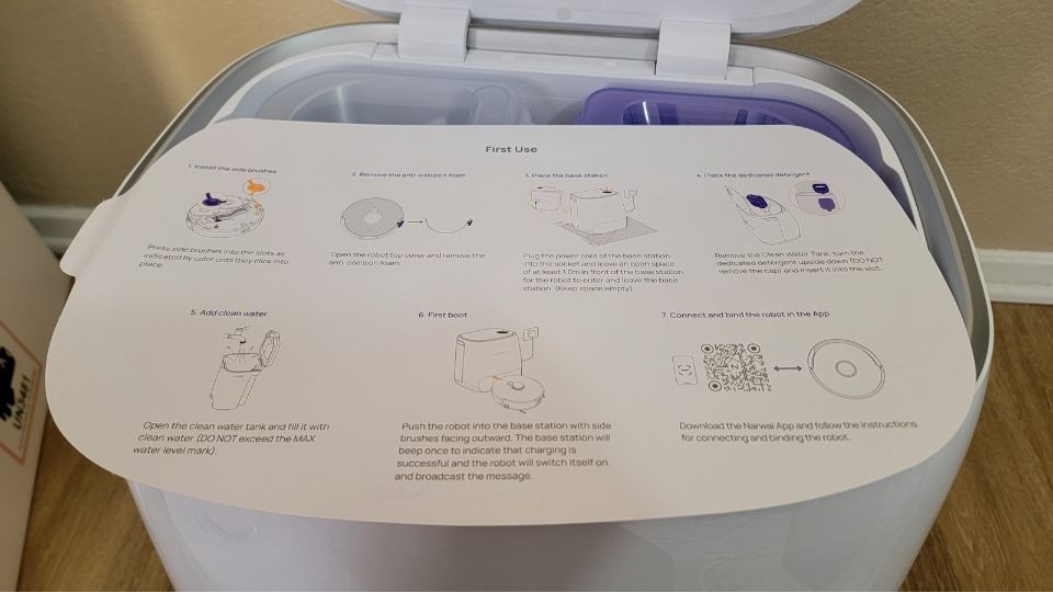 narwal freo x ultra vacuum first use instructions