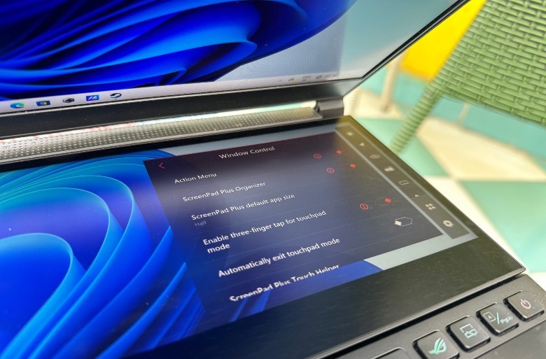 Closeup view of ScreenPad Plus