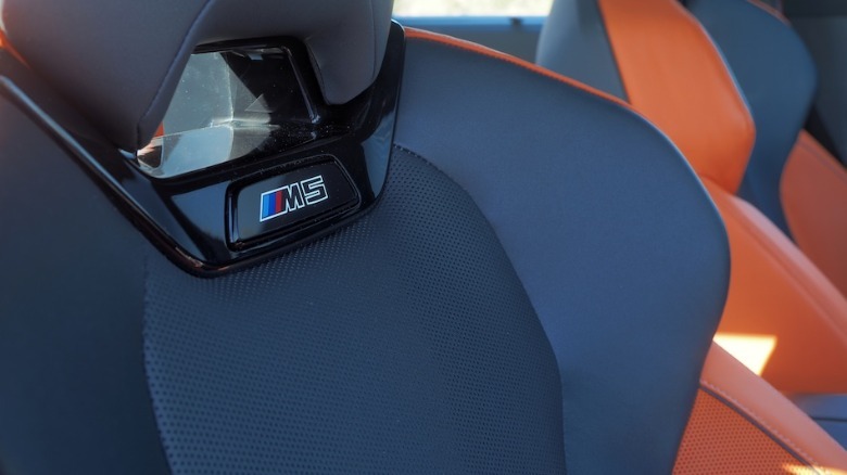 BMW M5 seat detail