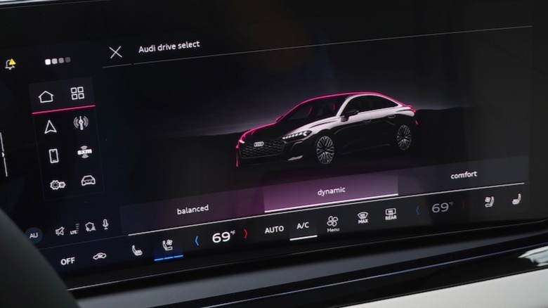 2025 Audi A5 drive select UI