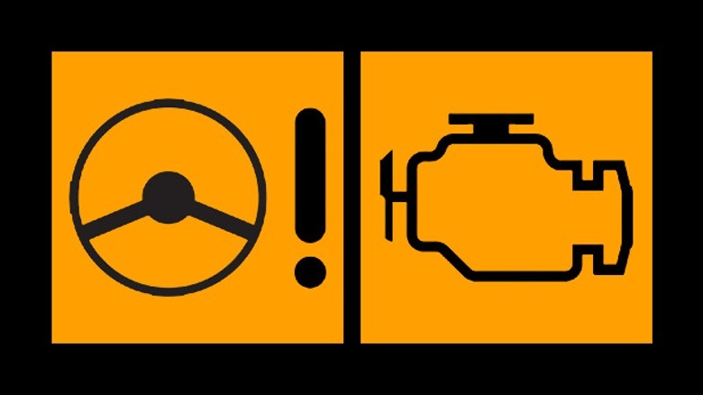 check engine steering warning lights