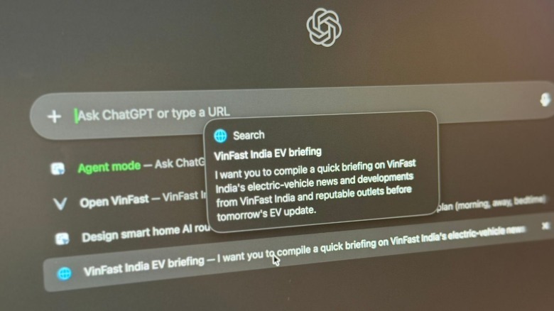 Screenshot of suggestion by ChatGPT Atlas.