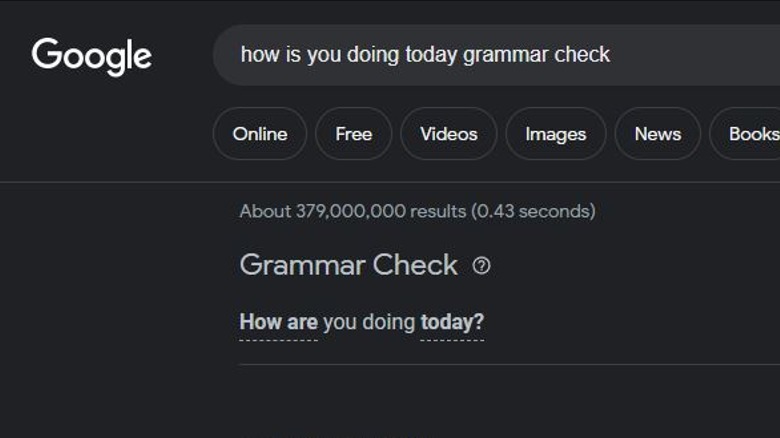 Google grammar check