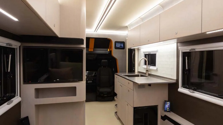 B Box Campervan interior cabin