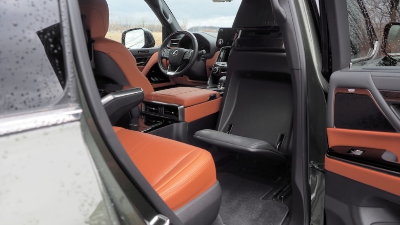 View of dashboard from rear of cabin