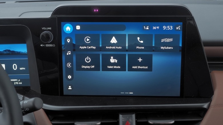 Subaru infotainment touchscreen