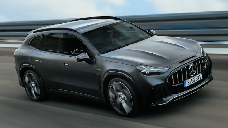 2028 AMG GT SUV on road