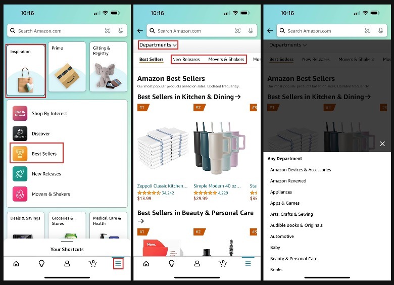 Amazon Shopping app best sellers