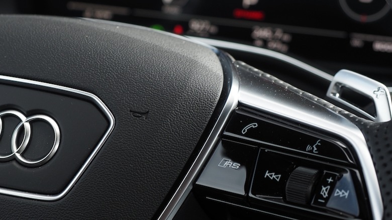 Steering wheel close-up