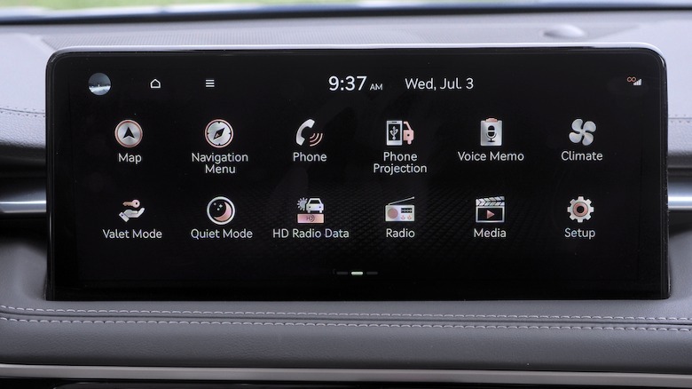 Infotainment touchscreen