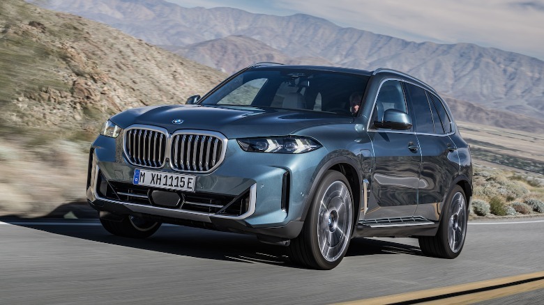 Driving on the road BMW X5