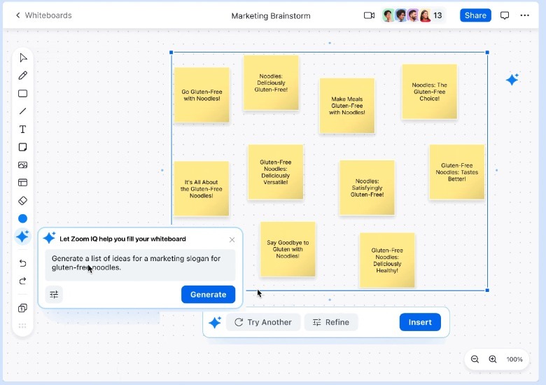 Zoom Whiteboard summary