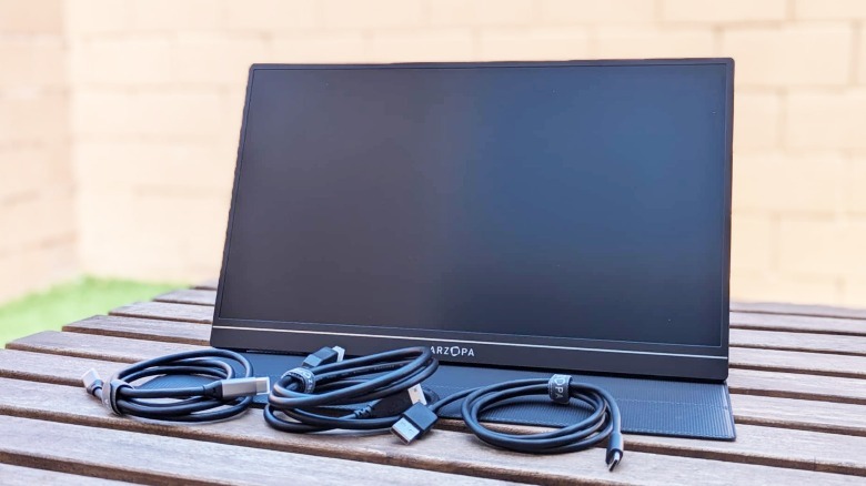 Arzopa portable monitor with cords