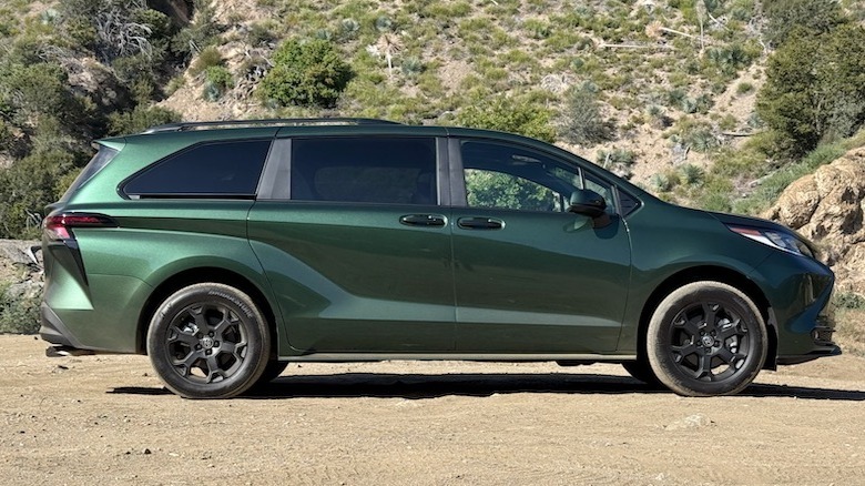 2026 Toyota Sienna Woodland Edition parked on dirt