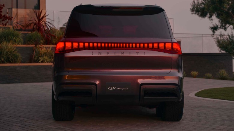The rear design of the Infiniti QX Monograph concept