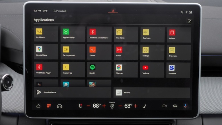 Infotainment touchscreen