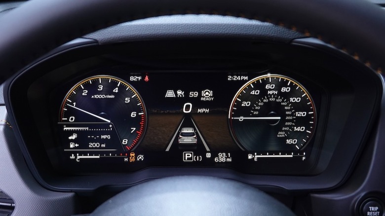 Digital cluster display on 2026 Forester Wilderness