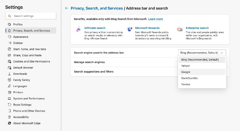 mac change default search engine edge