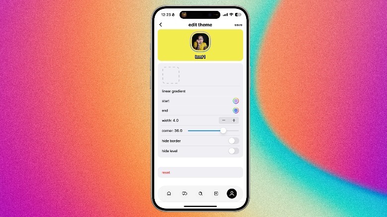 UI of noplace social app