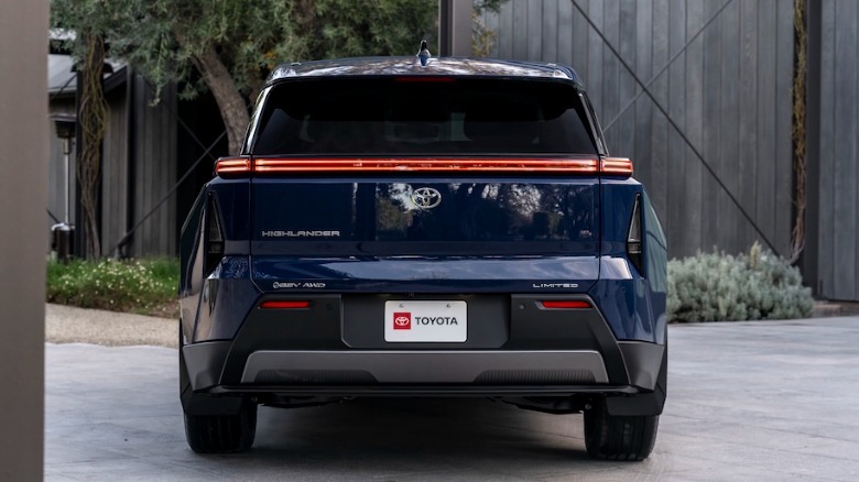 2027 Toyota Highlander EV rear view