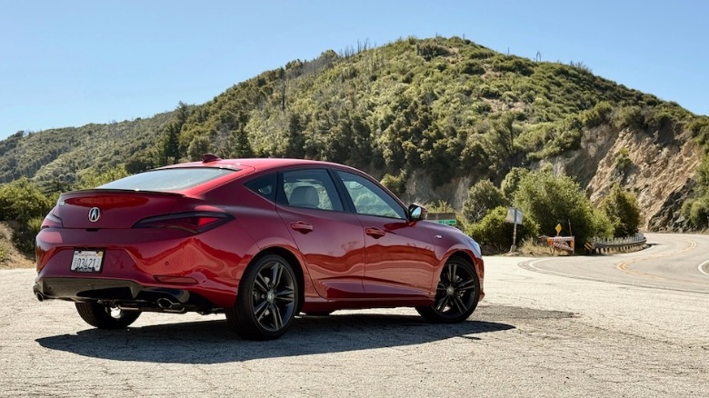 2025 Integra parked on mountain road