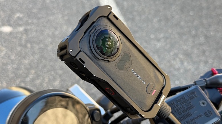 Insta360 X6 with scratched lens