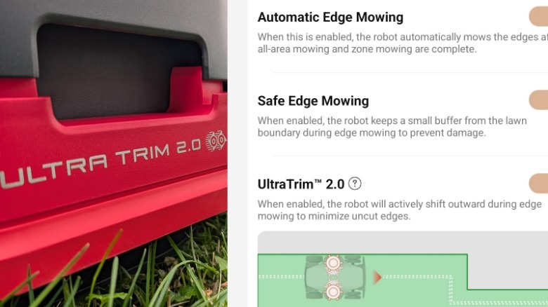 Ultra Trim 2.0 system in Mova mower software.