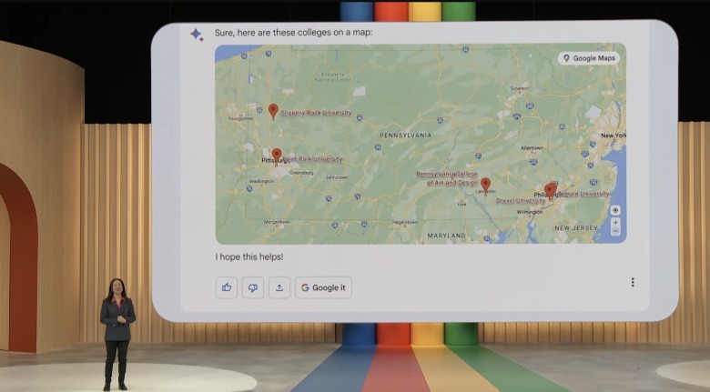 Bard working with Google Maps
