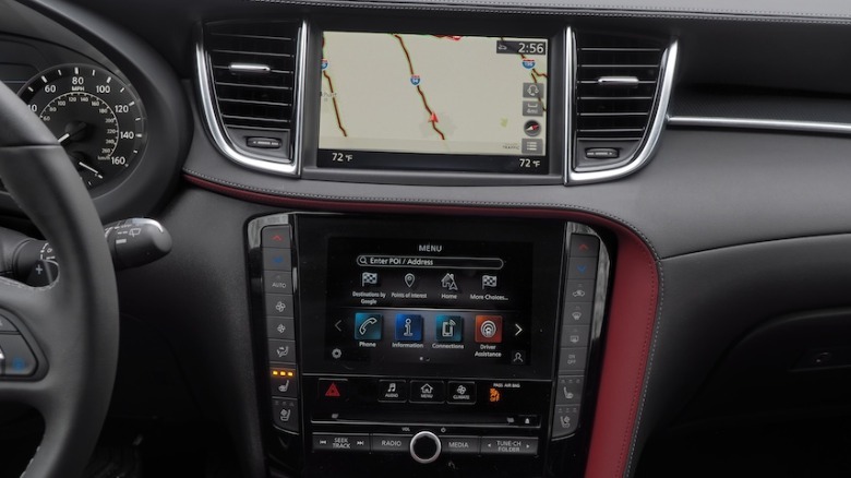 QX50 dashboard interface