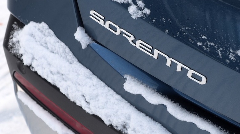 Sorento badge on rear