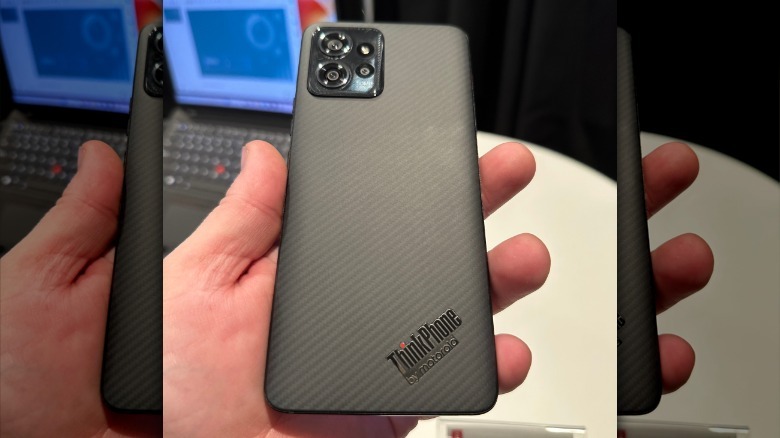 Man holding ThinkPhone