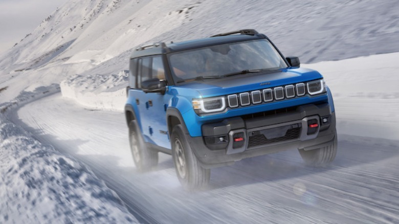 2026 Jeep Recon driving in the snow