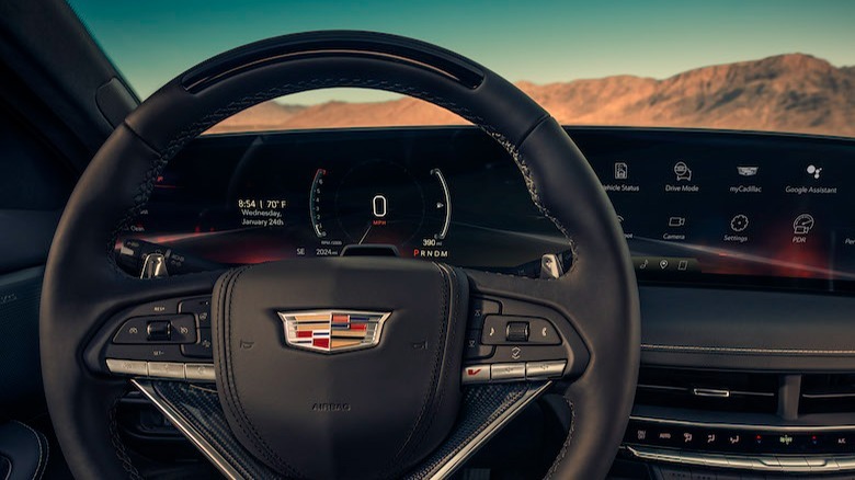 2025 CT5-V steering wheel close-up
